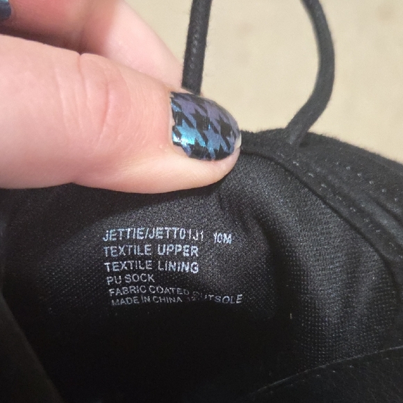 Jette Black Lace-Up Women's Boots - Picture 4 of 5